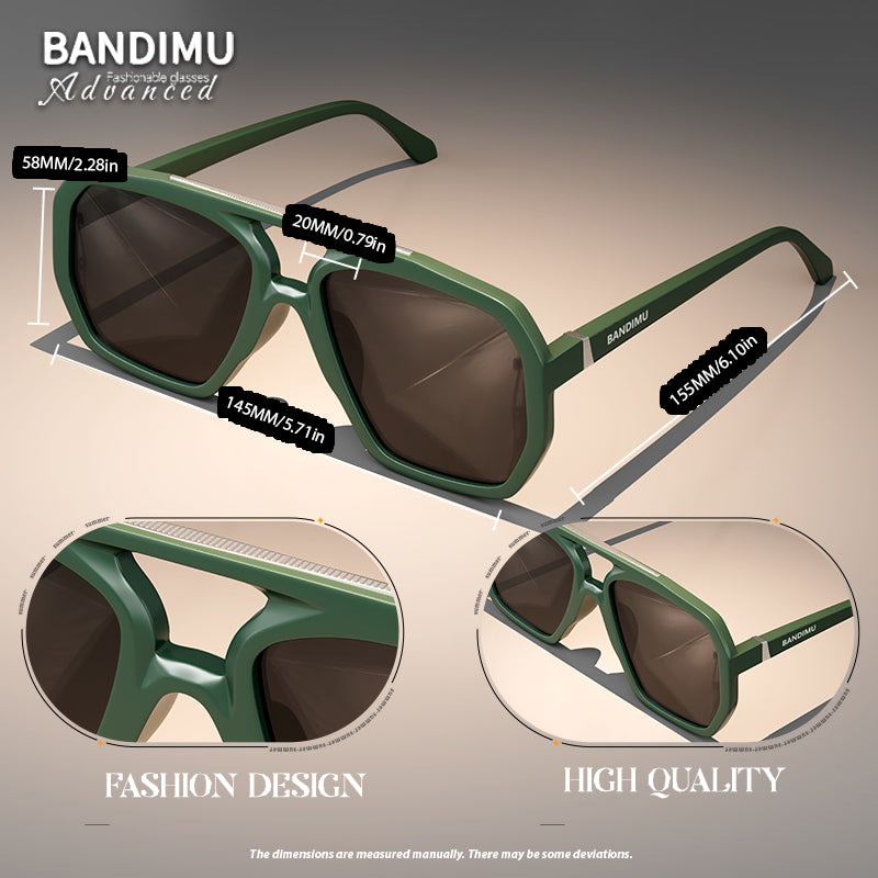 Retro UV400 Protection Square Sunglasses Unisex Outdoor Shades