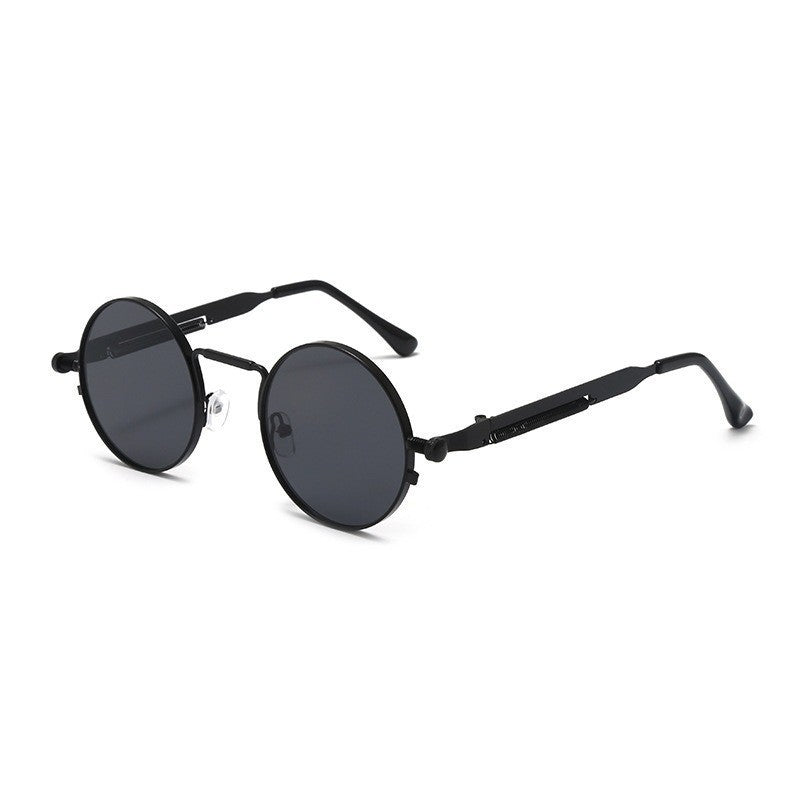 Gold Round Double Bridge Sunglasses