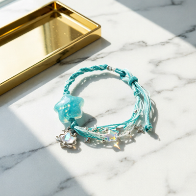 Pulsera de tejido artesanal Star River para mujer con colgante de estrella - Premium Sunglasses | Bandimu