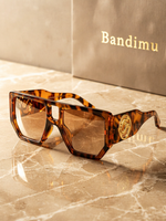 Bandimu Leopard Oversized Gradient Sunglasses - View 2