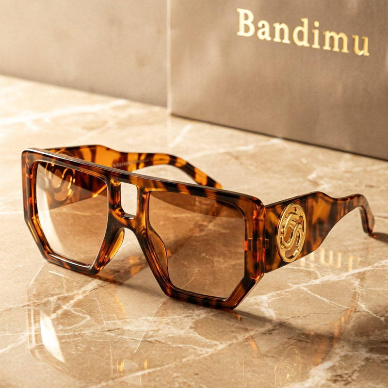 Leopard Oversized Gradient Sunglasses