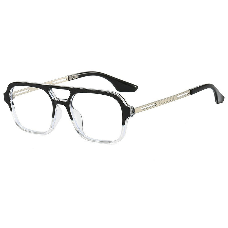 Black Square Double Bridge Sunglasses