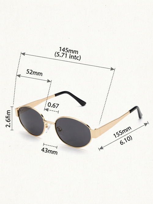 Bandimu Gold Oval Sunglasses